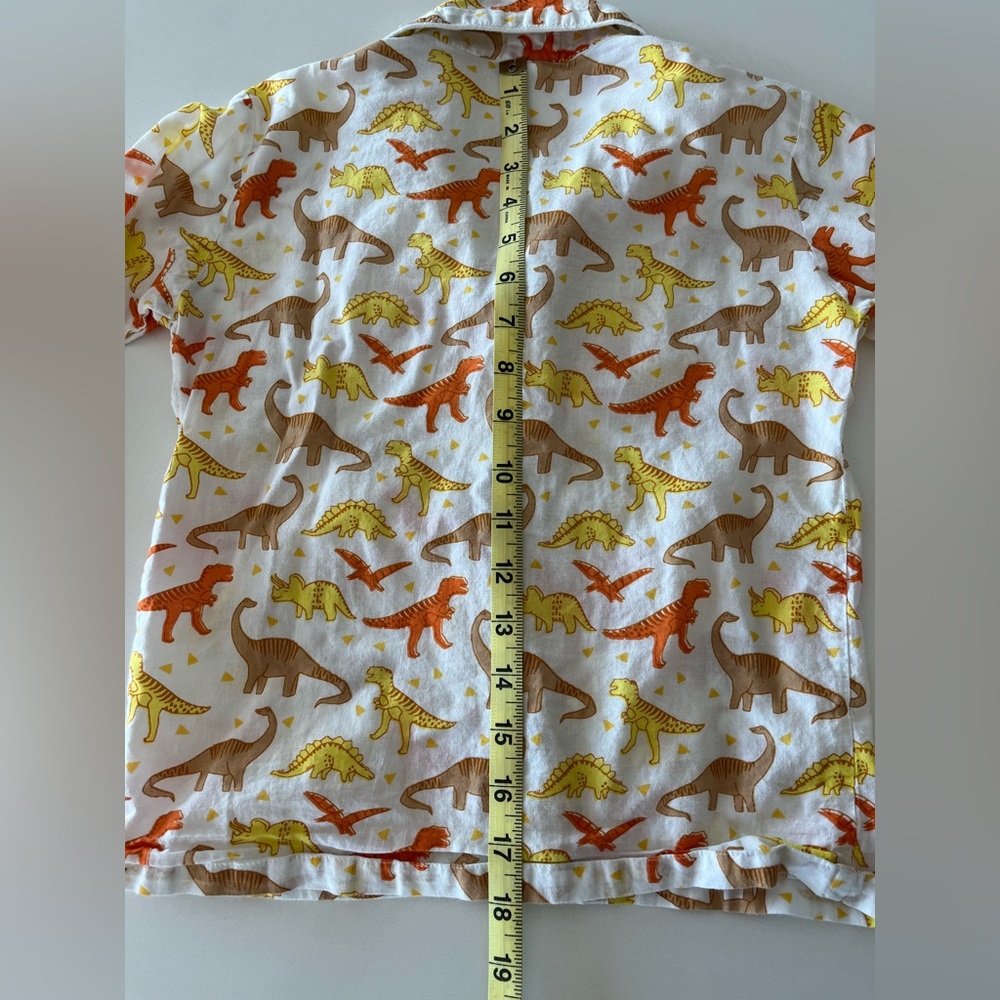 Dino Print Cotton Pajama Set Size: 6 - Picture 9 of 10